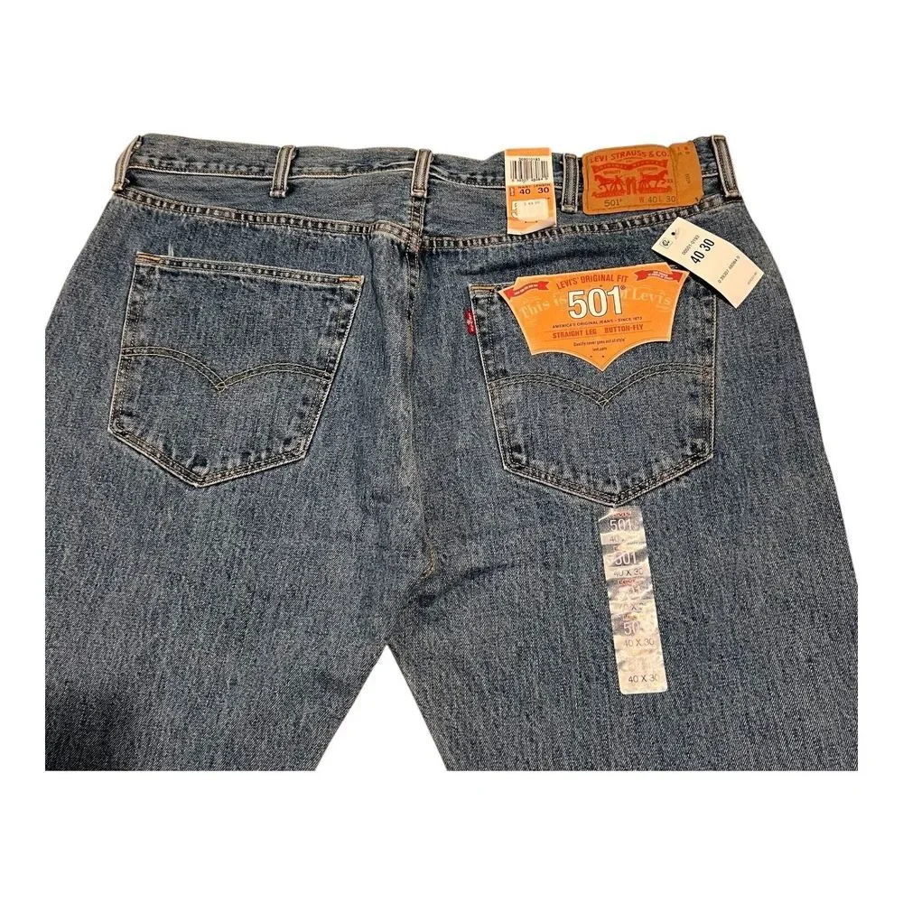 New Levi's 501 Men's‎ Original Fit Straight Leg Jeans Button Fly 501-0193